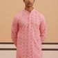 Sequin-Embellished Rayon Embroidered Kurta Pyjama ( 65KP P 5331 P 5331Peach ) [FF] [O-6]