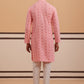 Sequin-Embellished Rayon Embroidered Kurta Pyjama ( 65KP P 5331 P 5331Peach ) [FF] [O-6]