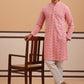 Sequin-Embellished Rayon Embroidered Kurta Pyjama ( 65KP P 5331 P 5331Peach ) [FF] [O-6]