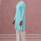 Sequin-Embellished Rayon Embroidered Kurta Pyjama ( 65KP P 5331 P 5331Sky ) [FF] [O-6]