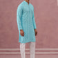 Sequin-Embellished Rayon Embroidered Kurta Pyjama ( 65KP P 5331 P 5331Sky ) [FF] [O-6]