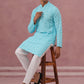 Sequin-Embellished Rayon Embroidered Kurta Pyjama ( 65KP P 5331 P 5331Sky ) [FF] [O-6]