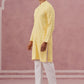 Sequin-Embellished Rayon Embroidered Kurta Pyjama (65KP P 5331 Yellow ) [FF] [O-6]