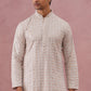 Men’s Rayon Sequin Embroidered Kurta Pyjama (65KP P 5332 Beige ) [FF] [E-8-7]