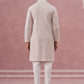 Men’s Rayon Sequin Embroidered Kurta Pyjama (65KP P 5332 Beige ) [FF] [E-8-7]