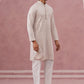 Men’s Rayon Sequin Embroidered Kurta Pyjama (65KP P 5332 Beige ) [FF] [E-8-7]