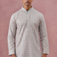 Men’s Rayon Sequin Embroidered Kurta Pyjama (65KP P 5332 Grey ) [FF] [E-8-7]