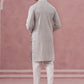 Men’s Rayon Sequin Embroidered Kurta Pyjama (65KP P 5332 Grey ) [FF] [E-8-7]