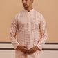 Men’s Rayon Sequin Embroidered Kurta Pyjama ( 65KP P 5332 P 5332Peach ) [FF] [E-8-7]