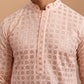 Men’s Rayon Sequin Embroidered Kurta Pyjama ( 65KP P 5332 P 5332Peach ) [FF] [E-8-7]