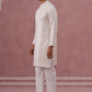 Men’s Rayon Sequin Embroidered Kurta Pyjama (65KP P 5332 White ) [FF] [E-8-7]