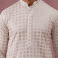 Men’s Rayon Sequin Embroidered Kurta Pyjama (65KP P 5332 White ) [FF] [E-8-7]