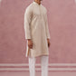 Men’s Rayon Sequin Embroidered Kurta Pyjama (65KP P 5332 Yellow ) [FF] [E-8-7]