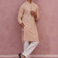 Rayon Embroidered Kurta Pyjama for Men (65KP P 5333 Beige ) [FF] [Q-18]