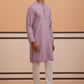 Rayon Embroidered Kurta Pyjama for Men (65KP P 5333 Purple ) [FF] [Q-18]