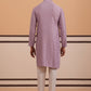 Rayon Embroidered Kurta Pyjama for Men (65KP P 5333 Purple ) [FF] [Q-18]