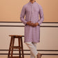 Rayon Embroidered Kurta Pyjama for Men (65KP P 5333 Purple ) [FF] [Q-18]
