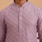 Rayon Embroidered Kurta Pyjama for Men (65KP P 5333 Purple ) [FF] [Q-18]