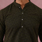 Traditional Cotton Blend Embroidered Kurta Pyjama ( 65KP P 5334 P 5334Olive ) [FF] [F-1-2-3-4]