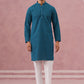 Traditional Cotton Blend Embroidered Kurta Pyjama ( 65KP P 5334 P 5334Peacock ) [FF] [F-1-2-3-4]