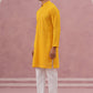 Traditional Cotton Blend Embroidered Kurta Pyjama (65KP P 5334 Yellow ) [FF] [F-1-2-3-4]