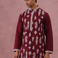 Silk Blend Ethnic Embroidered Kurta Pyjama for Men ( 65KP P 5335 P 5335Maroon ) [FF] [B-1-2]