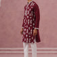 Silk Blend Ethnic Embroidered Kurta Pyjama for Men ( 65KP P 5335 P 5335Maroon ) [FF] [B-1-2]