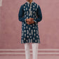 Silk Blend Ethnic Embroidered Kurta Pyjama for Men ( 65KP P 5335 P 5335Peacock ) [FF] [B-1-2]