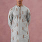 Men's Silk Blend Embroidered Kurta Pyjama Set ( 65KP P 5336 P 5336Sky ) [FF] [J-1]