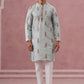 Men's Silk Blend Embroidered Kurta Pyjama Set ( 65KP P 5336 P 5336Sky ) [FF] [J-1]