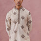 Silk Blend Black Kurta Pyjama Set for Men ( 65KP P 5337 P 5337Cream ) [FF] [A-1-4]