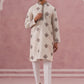 Silk Blend Black Kurta Pyjama Set for Men ( 65KP P 5337 P 5337Cream ) [FF] [A-1-4]