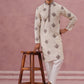 Silk Blend Black Kurta Pyjama Set for Men ( 65KP P 5337 P 5337Cream ) [FF] [A-1-4]