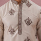 Silk Blend Black Kurta Pyjama Set for Men ( 65KP P 5337 P 5337Cream ) [FF] [A-1-4]