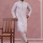 Men's Embroidered Silk Blend Kurta Pyjama Set ( 65KP P 5338 P 5338Lavender ) [FF] [A-1-4]