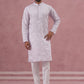 Men's Embroidered Silk Blend Kurta Pyjama Set ( 65KP P 5338 P 5338Lavender ) [FF] [A-1-4]