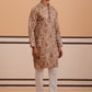Men’s Ethnic Embroidered Kurta Pyjama (65KP P 5339 Brown ) [FF] [P-12]