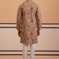 Men’s Ethnic Embroidered Kurta Pyjama (65KP P 5339 Brown ) [FF] [P-12]