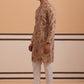 Men’s Ethnic Embroidered Kurta Pyjama (65KP P 5339 Brown ) [FF] [P-12]
