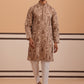 Men’s Ethnic Embroidered Kurta Pyjama (65KP P 5339 Brown ) [FF] [P-12]