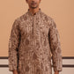 Men’s Ethnic Embroidered Kurta Pyjama (65KP P 5339 Brown ) [FF] [P-12]