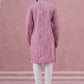 Men’s Ethnic Embroidered Kurta Pyjama ( 65KP P 5339 P 5339Lavender ) [FF] [P-12]