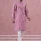 Men’s Ethnic Embroidered Kurta Pyjama ( 65KP P 5339 P 5339Lavender ) [FF] [P-12]