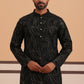 Silk Blend Embroidered & Sequinned Kurta Pyjama Set (65KP P 5340 Black ) [FF] [P-15]