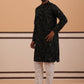 Silk Blend Embroidered & Sequinned Kurta Pyjama Set (65KP P 5340 Black ) [FF] [P-15]
