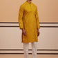 Silk Blend Embroidered & Sequinned Kurta Pyjama Set ( 65KP P 5340 P 5340Mustard ) [FF] [P-15]