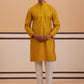 Silk Blend Embroidered & Sequinned Kurta Pyjama Set ( 65KP P 5340 P 5340Mustard ) [FF] [P-15]
