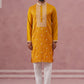 Men’s Ethnic Silk Blend Embroidered Kurta Set ( 65KP P 5341 P 5341Mustard ) [FF] [A-1-4]