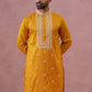 Men’s Ethnic Silk Blend Embroidered Kurta Set ( 65KP P 5341 P 5341Mustard ) [FF] [A-1-4]