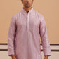 Traditional Silk-Blend Lavender Kurta Pyjama for Men ( 65KP P 5343 P 5343Lavender ) [FF] [B-1-2]